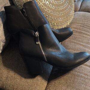 Style & Co. Black Side-Zip Ankle Booties